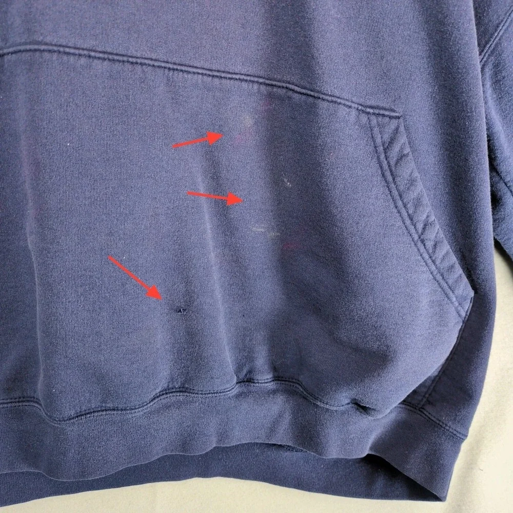 adidas Hoodie Mens XL Blue Embroidered Logo Vintage 2002 Canada Y2K‎ Streetwear